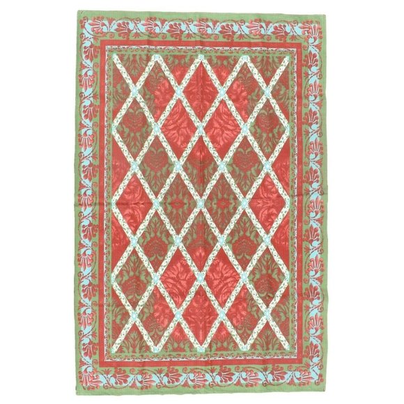 ABC Carpet & Home Other - ABC Carpet Floorcloth Hand Stenciled Linen